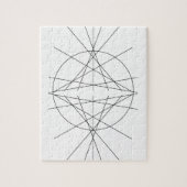 白黒幾何学的-最小主義の線画 ジグソーパズル (縦)