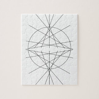 白黒幾何学的-最小主義の線画 ジグソーパズル