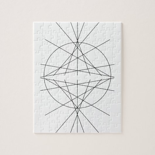 白黒幾何学的-最小主義の線画 ジグソーパズル (縦)