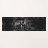 白黒幾何学輝く抽象芸術モノグラム ヨガマット (正面(横))