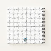 白黒幾何箇条書き日誌Sketchbook ノートブック (裏面)