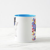 白黒庭の猫ちゃんのマグ マグカップ (中央)