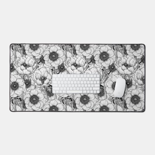 白黒庭園 デスクマット (キーボード&マウス)