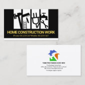 白黒建築の手軽なツールストライプ 名刺 (正面/裏面)