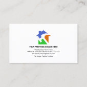 白黒建築の手軽なツールストライプ 名刺 (裏面)