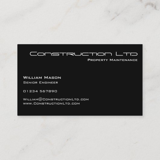 白黒建築名刺 名刺 (裏面)