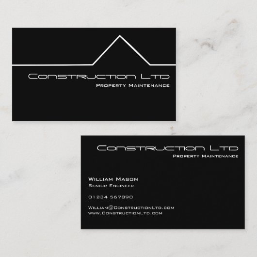 白黒建築名刺 名刺 (正面/裏面)