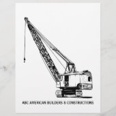 白黒建築広告のプロモーション チラシ (裏面)