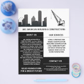 白黒建築広告のプロモーション チラシ (シングル)