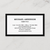 白黒建築運搬ダンプトラック 名刺 (裏面)