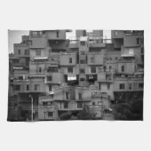 白黒建築 キッチンタオル (横)