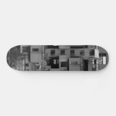 白黒建築 スケートボード (横)