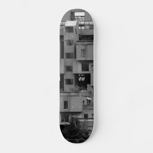 白黒建築 スケートボード (正面)