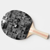 白黒建築 卓球ラケット (横)