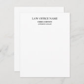 白黒弁護士ビジネスプロファイル 出欠カード (正面/裏面)