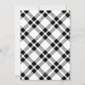 白黒引き抜き格子模様クリスマスフォト シーズンカード (裏面)