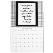 白黒引用文タイポグラフィ カレンダー (2月 2027)