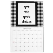 白黒引用文タイポグラフィ カレンダー (3月 2027)