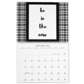 白黒引用文タイポグラフィ カレンダー (1月 2027)