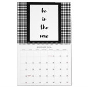 白黒引用文タイポグラフィ カレンダー (1月 2026)