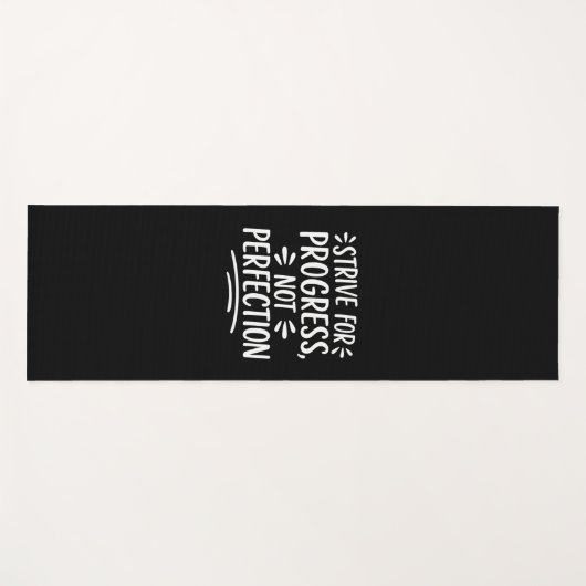 白黒引用文 やる気を起こさせる ヨガマット (正面(横))