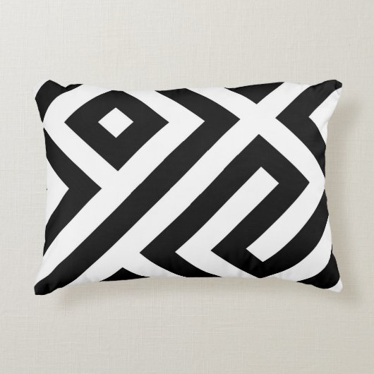 白黒当惑はパターン枕を並べます アクセントクッション (正面)