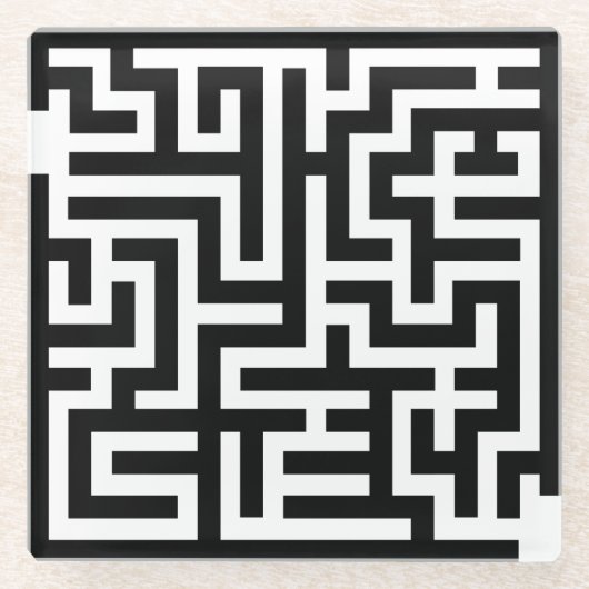 白黒当惑 ガラスコースター (正面)