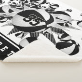 白黒彼女のスポーツルームバスケットボールの星 シェルパブランケット (3/4)