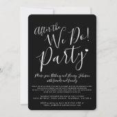 白黒後の我々の後結婚のパーティー 招待状 (正面)