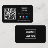 白黒後を追スキャンによるUs QRコードとの接続 名刺 (正面/裏面)