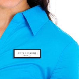 白黒従業員ラベル 名札