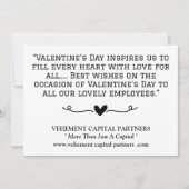 白黒従業員事務所バレンタインデー カード (正面)