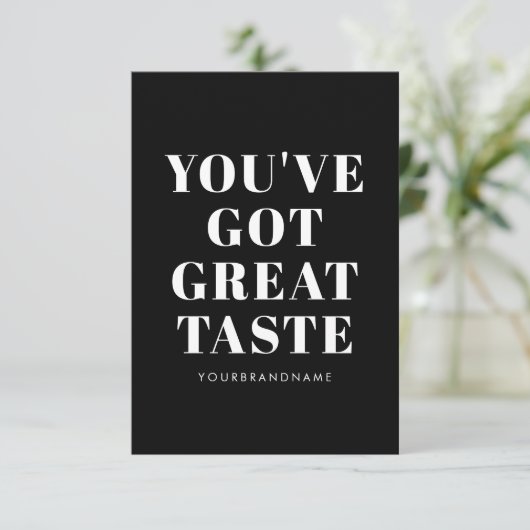 白黒得好素晴らしき感謝してい サンキューカード (スタンド正面)