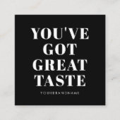 白黒得好素晴らしき感謝してい スクエア名刺 (正面)