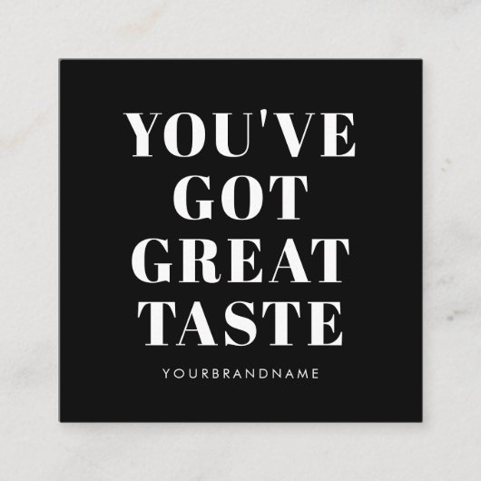 白黒得好素晴らしき感謝してい スクエア名刺 (正面)