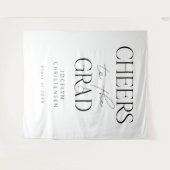 白黒応援からGrad Photo Backdrop タペストリー (正面(横))