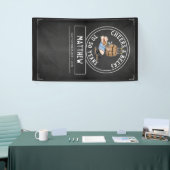 白黒応援とビール50誕生日 横断幕 (トレードショー)