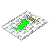 白黒怒のパターンで可愛いTレックス ノートブック (左側)