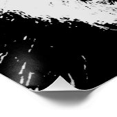 白黒怒ゴリラポップ・アートのアートパーフェクトポスター ポスター (コーナー)