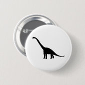 白黒恐竜のBrontosaurus 缶バッジ (正面&裏面)
