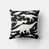 白黒恐竜パターン クッション (裏面)