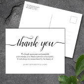 白黒悔やみや弔慰ありがとうはがき ポストカード