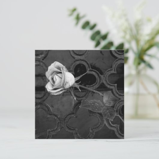 白黒悔やみや弔慰カードに上がりました カード (スタンド正面)