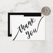 白黒悔やみや弔慰葬儀サンキューカード ノートカード (正面/裏面インサイチュ)