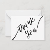 白黒悔やみや弔慰葬儀サンキューカード ノートカード (正面)