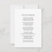 白黒悔やみや弔慰葬儀写真 サンキューカード (裏面)