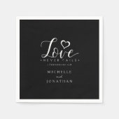 白黒愛は聖書の聖句を決して破らない結婚 スタンダードカクテルナプキン (正面)