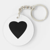 白黒愛ハートの設計 キーホルダー (裏面)