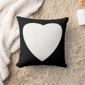 白黒愛ハートの設計 クッション (ブランケット)