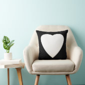 白黒愛ハートの設計 クッション (椅子)